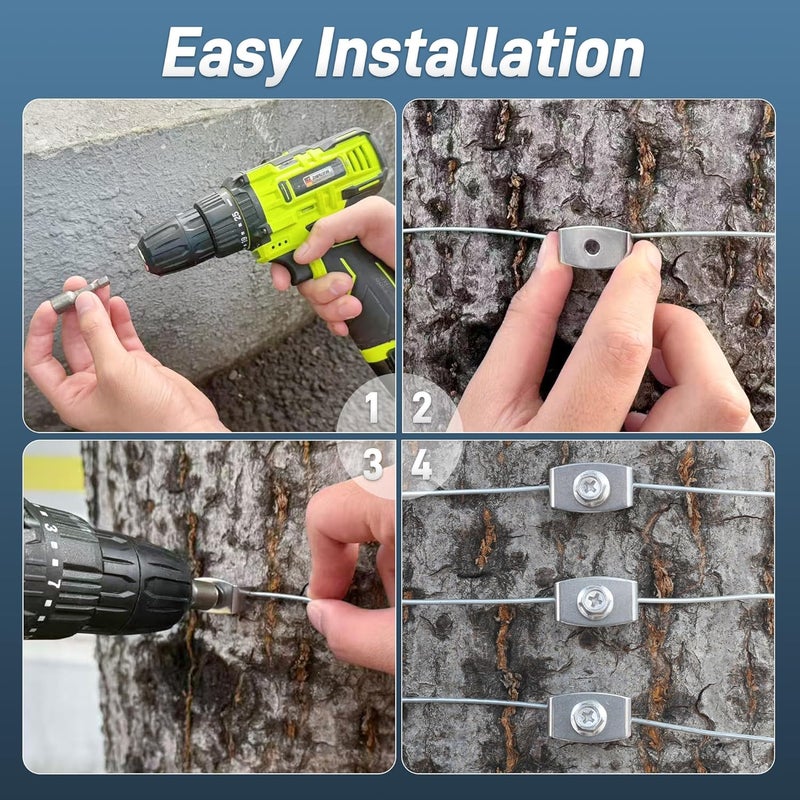 Sumloty 30-Pack 304 Stainless Steel Fence Staples, 1.6 Inch Reusable Fence Screw Nails for Wire Mesh and Woven Fencing, Easy Install with Power Drill - Image 4